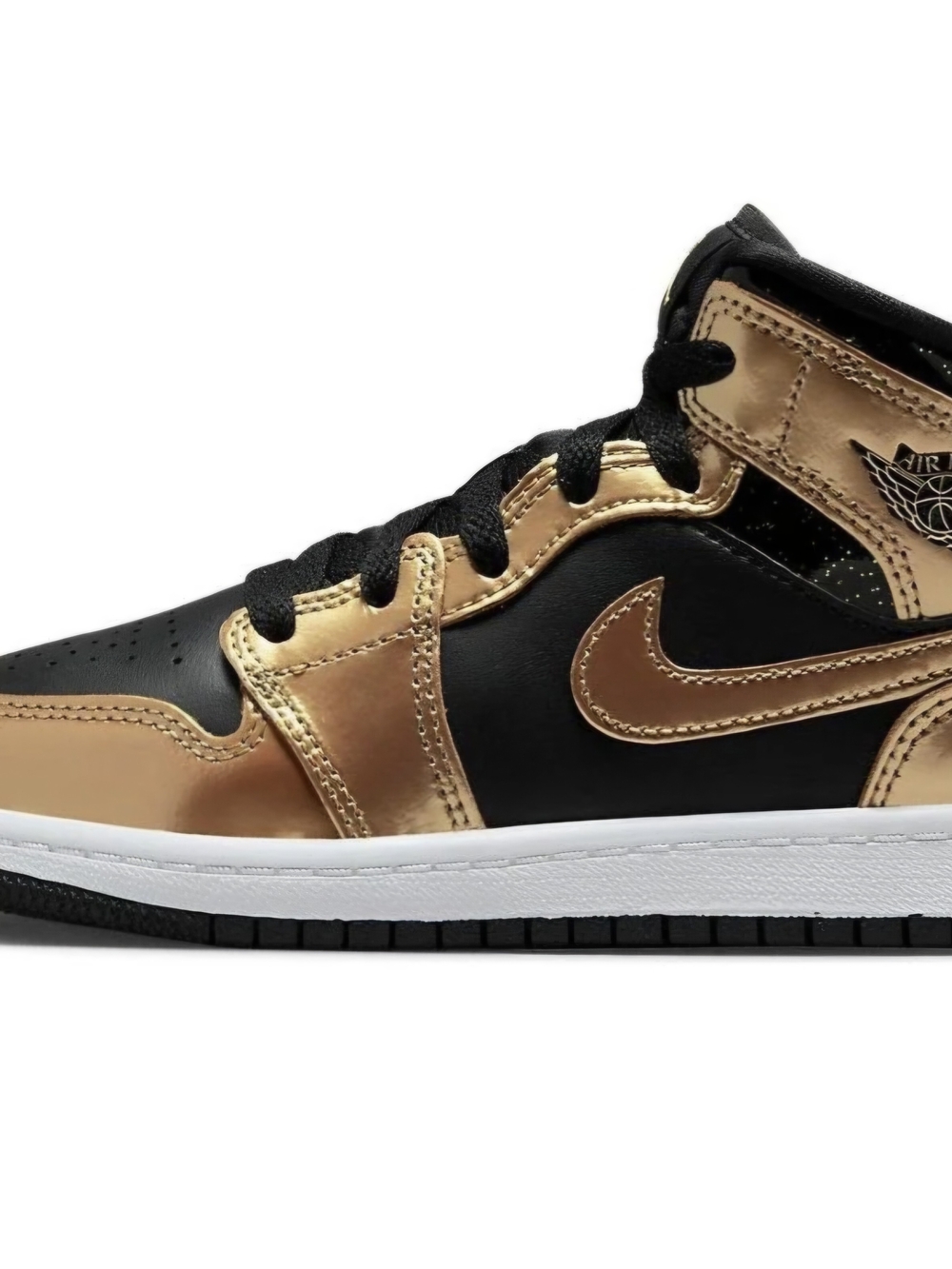 Nike Air Jordan 1 Mid Metallic Gold & Black